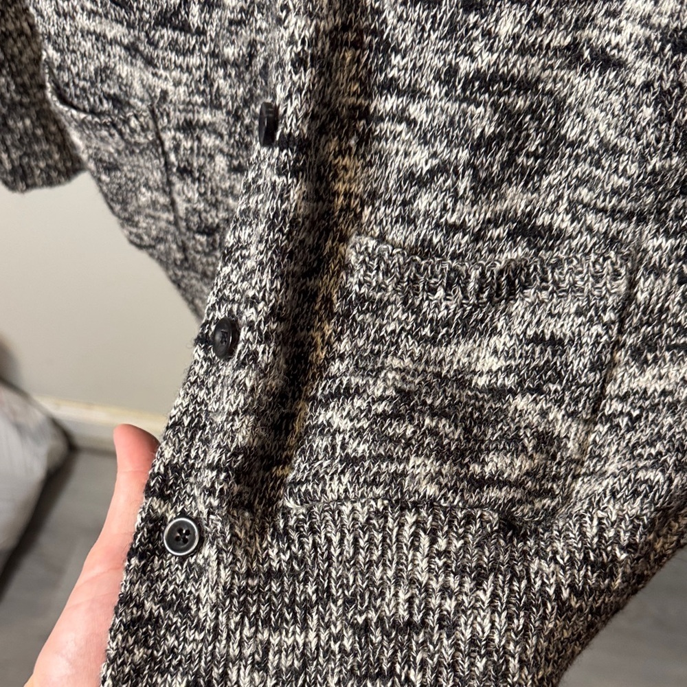 J. Crew Black and White wool/cotton blend Women's Cardigan - Picture 5 of 5